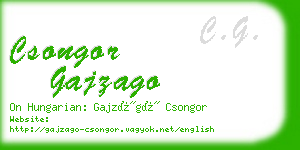 csongor gajzago business card